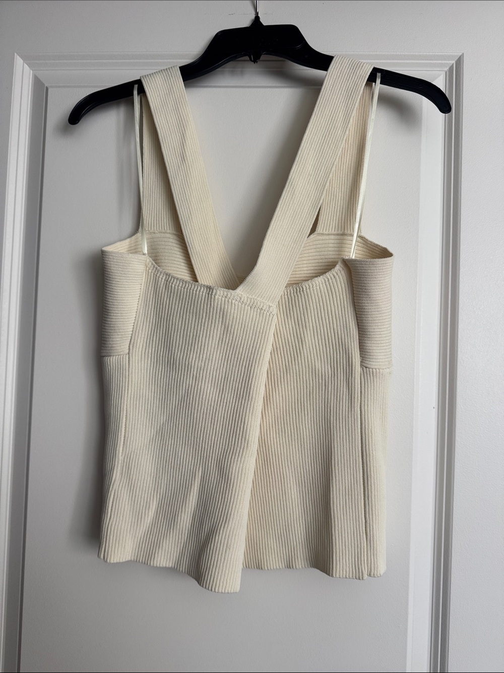Primark Ivory Ribbed V-Neck Tank Top - Picture 4 of 5